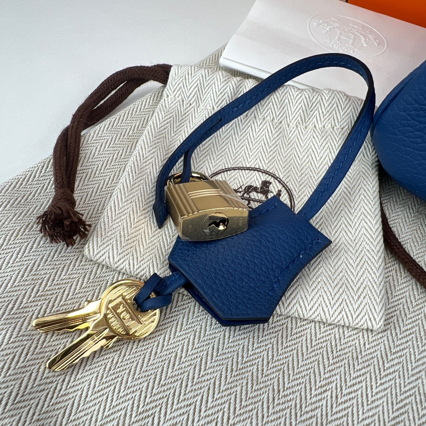 Birkin30 バーキン30 Blue tie ブルータイ Togo トゴ PMBHW シャンパンゴールド金具 Stamp-K K刻印