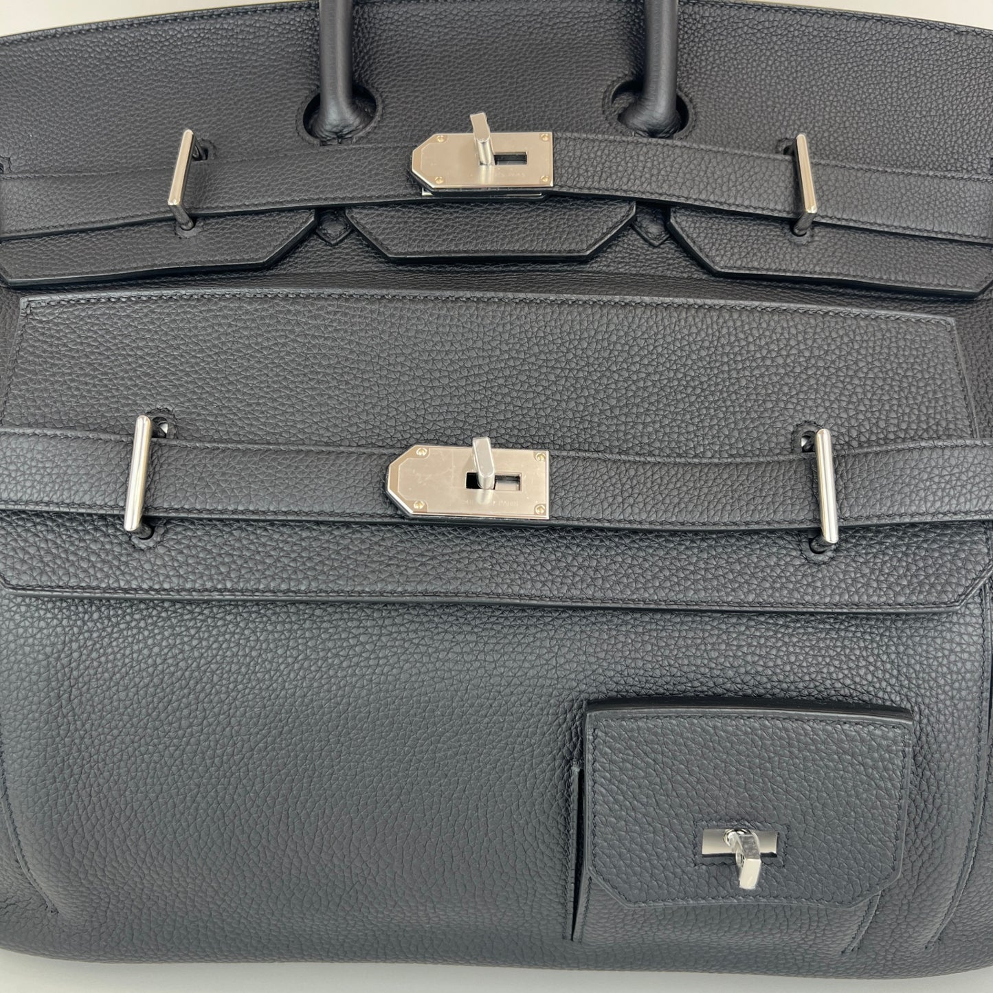 Haut a courries50 multi pocket オータクロア50 マルチポケット Black ブラック Togo トゴ PHW シルバー金具 Stamp-W W刻印