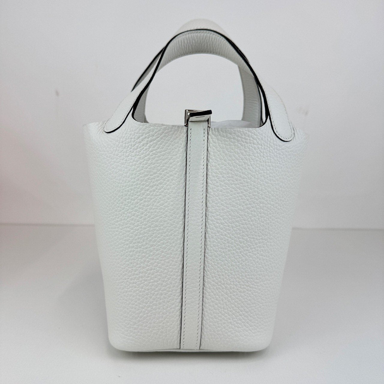 Picotin Lock PM ピコタンロック PM White ホワイト Taurillon Clemence トリヨンクレマンス PHW シルバー金具 Stamp-W W刻印
