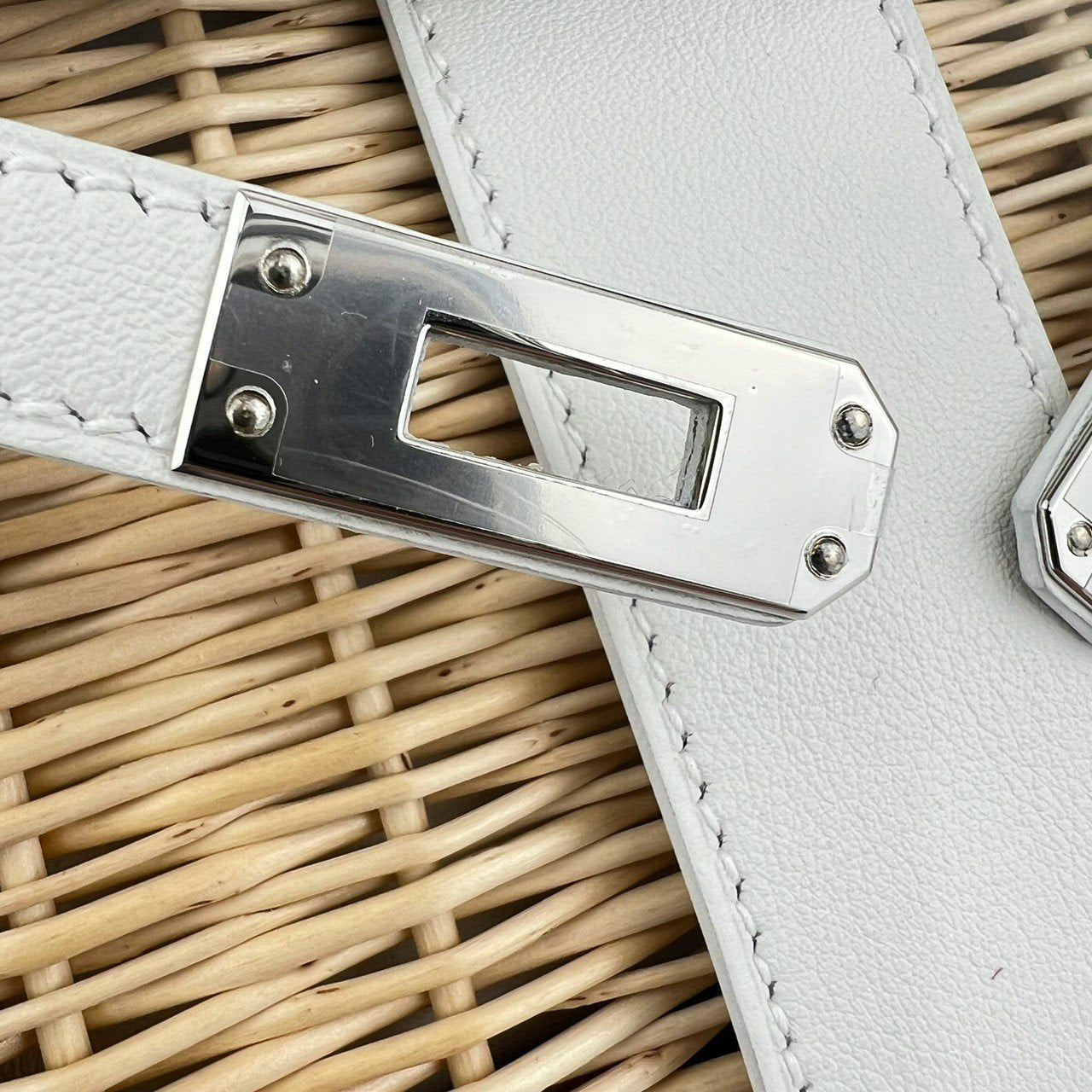 Mini kelly picnic ミニケリーピクニック Blanc ブランク PHW シルバー金具 B刻