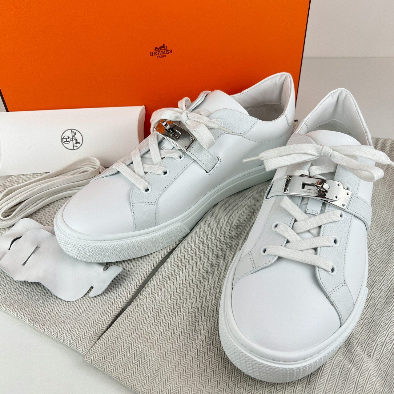 Sneaker DAY スニーカーデイ White ホワイト PHW シルバー金具 カーフスキン 42.5(26.5cm)