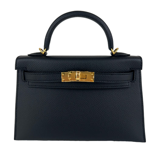 Mini kelly ミニケリー Black ブラック GHW ゴールド金具 Stamp-W W刻