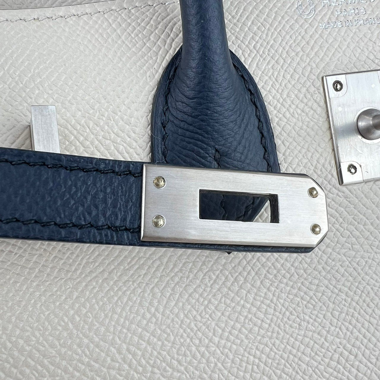 Birkin25 バーキン25 Craie/Black クレ/ブラック Togo トゴ PHW シルバー金具 D刻