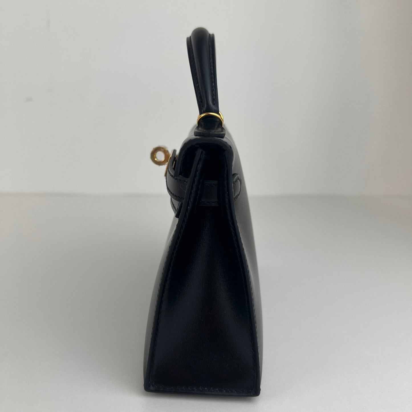 Hermès エルメス Mini kelly ミニケリー Stamp-K K刻印 Box ボックス Black ブラック GHW ゴールド金具