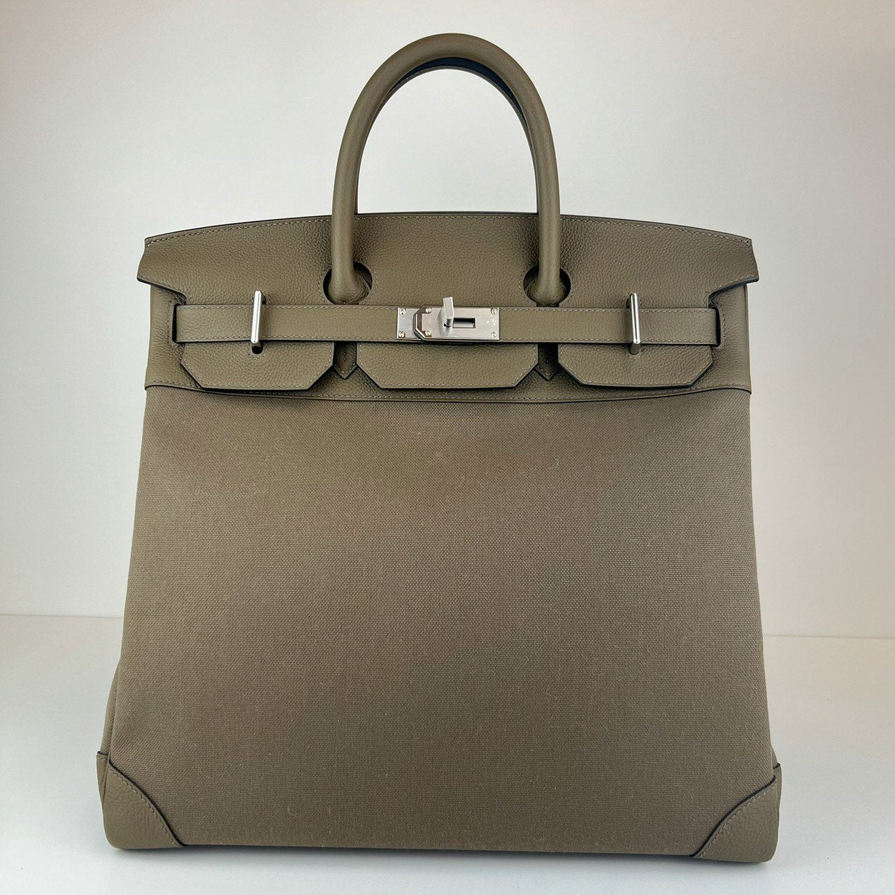 新品未使用 Hermès エルメス Haut a Courroies 40 オータクロア 40 Toundra ツンドラ PHW シルバー金具 Togo/Toile Militaire トゴ/トワルミリタリー ハンドバッグ メンズバッグ