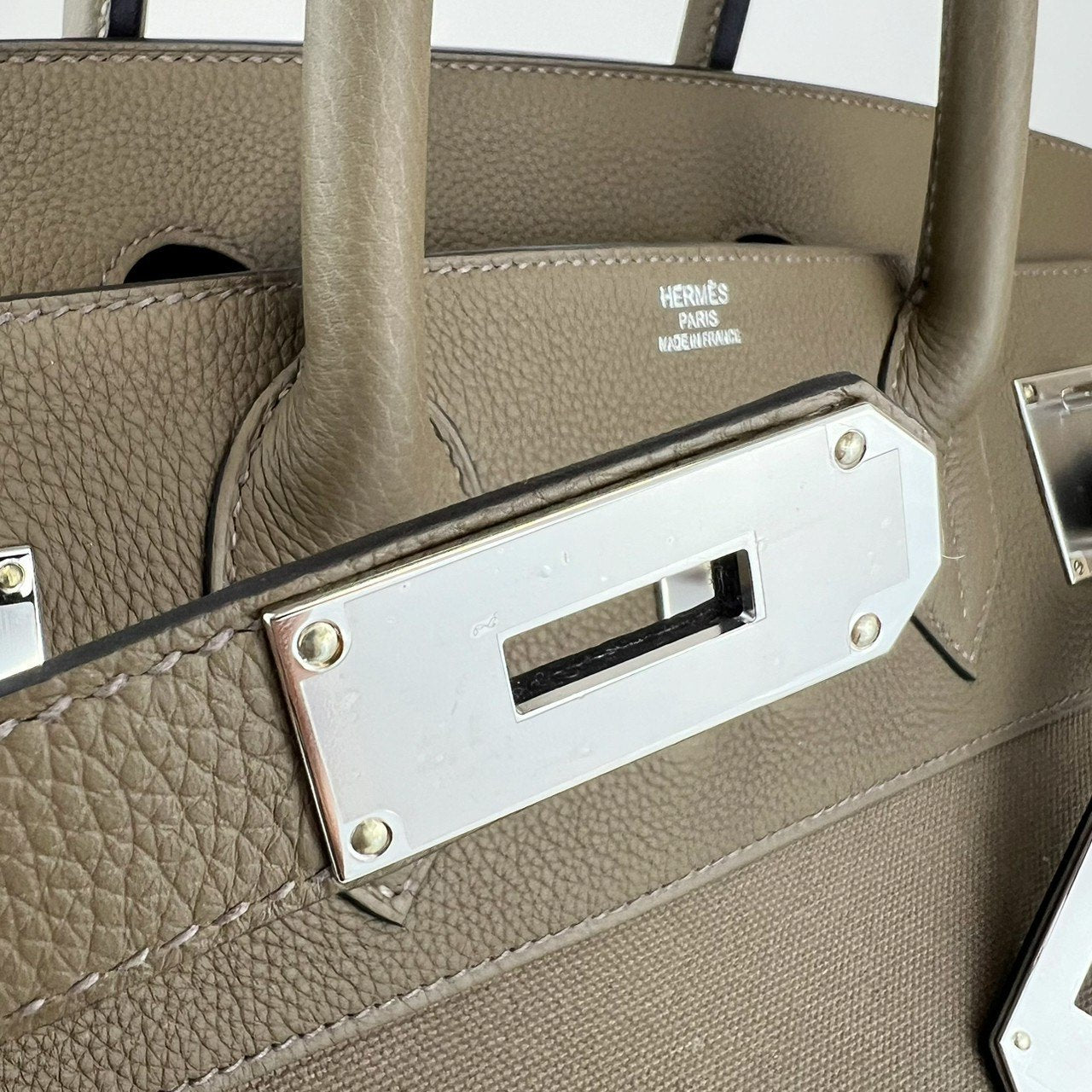 新品未使用 Hermès エルメス Haut a Courroies 40 オータクロア 40 Toundra ツンドラ PHW シルバー金具 Togo/Toile Militaire トゴ/トワルミリタリー ハンドバッグ メンズバッグ