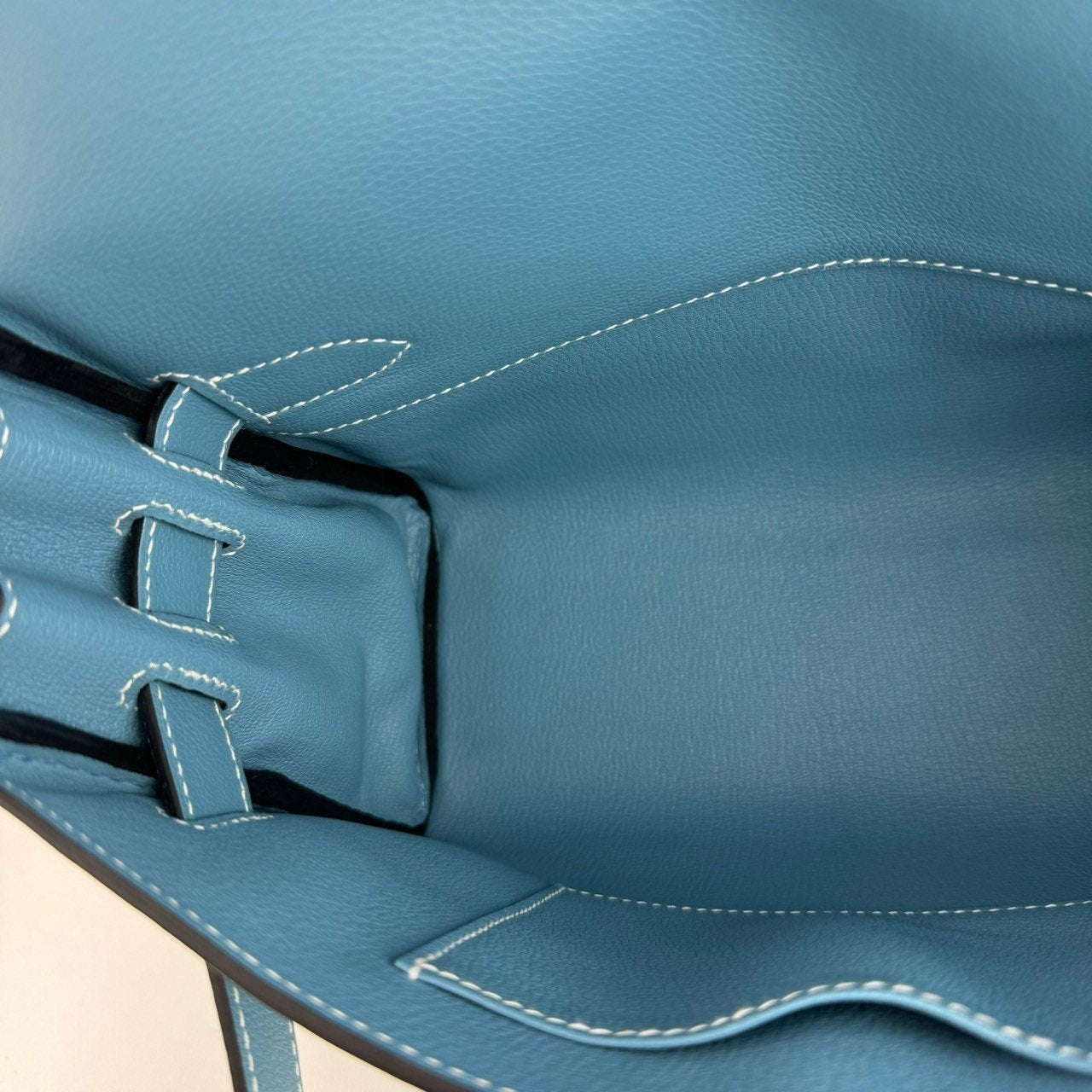 Kelly Messenger PM ケリーメッセンジャーバッグPM New Blue jean ニューブルージン PHW シルバー金具 Evercolor エバーカラー Stamp-W W刻印