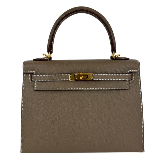 Kelly25 ケリー25 Etoupe エトープ  GHW ゴールド金具 Epsom エプソン Stamp-W W刻印