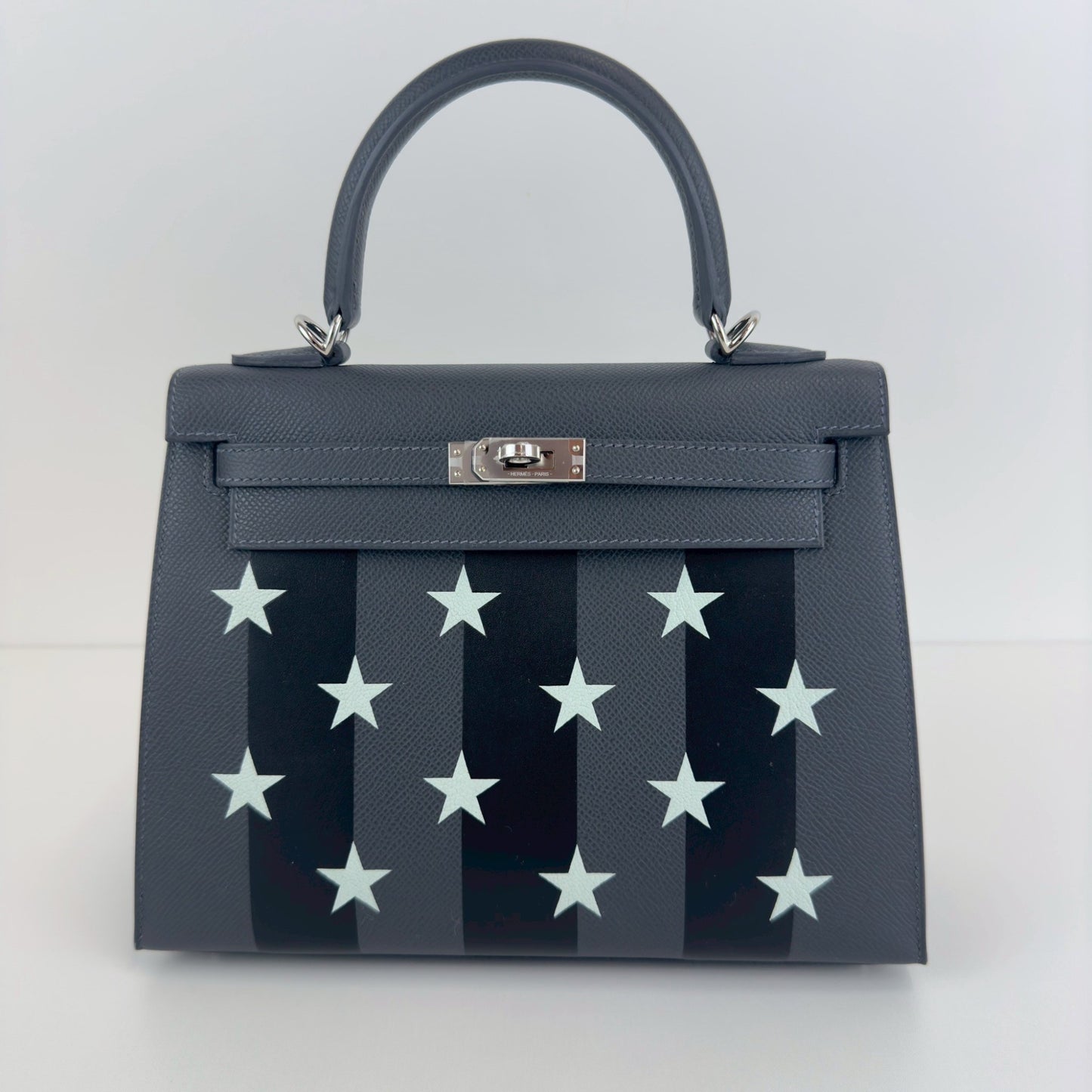 Kelly25 Casague étoilee ケリー25 カザックエトワール Ardoise/Black /Vert peppermint アルドワーズ/ブラック/ヴェールペパーミント PHW シルバー金具 Stamp-W W刻印