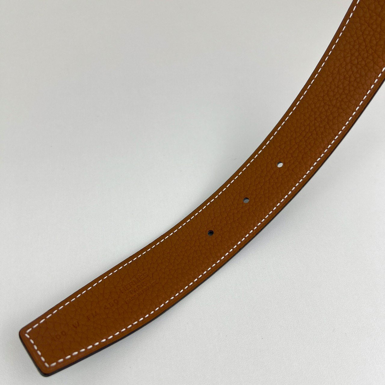 Ceinture H boucleGris moyen Cuir seul de ceinture H #100Black/Gold Hベルトバックル リバーシブルベルトレザー Black ブラック/Gold ゴールド