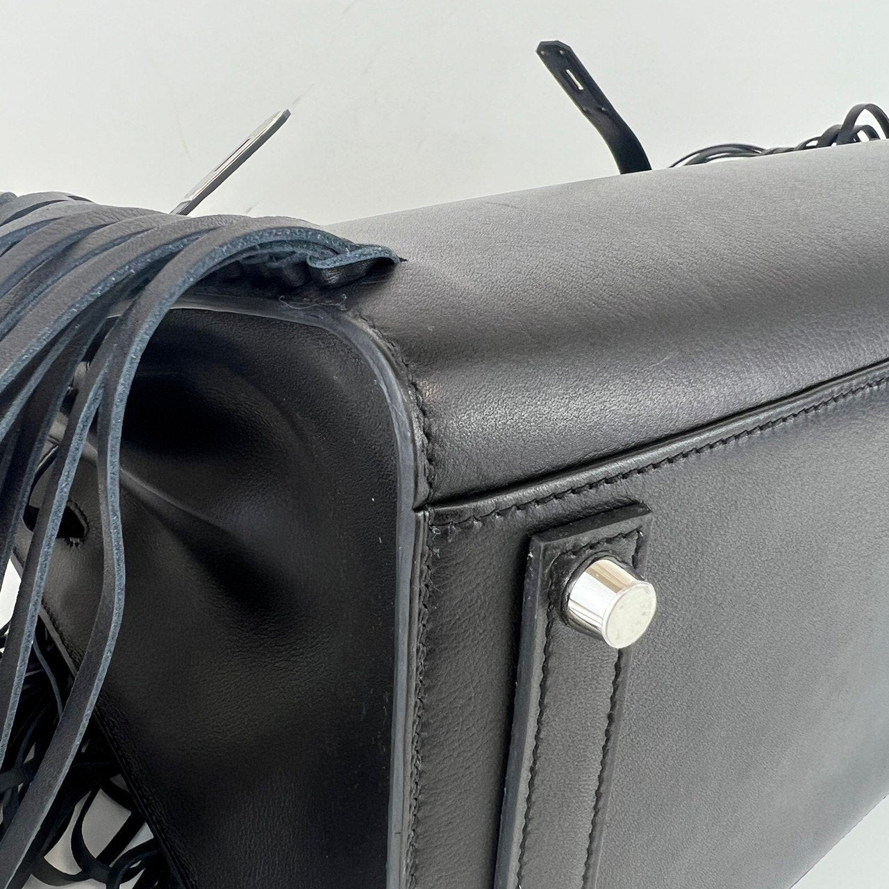 Birkin35 Anate バーキン35 アナーテ フリンジ Black ブラック W刻印 Evergrain エバーグライン