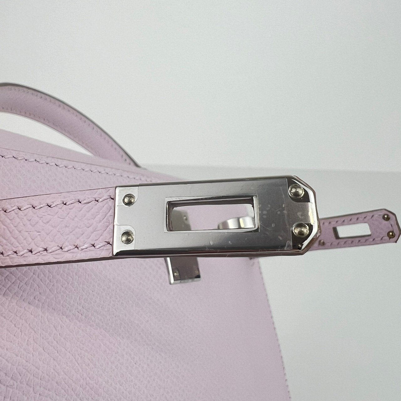 Mini kelly ミニケリー Mauve pale モーヴペール PHW シルバー金具 Stamp-B B刻