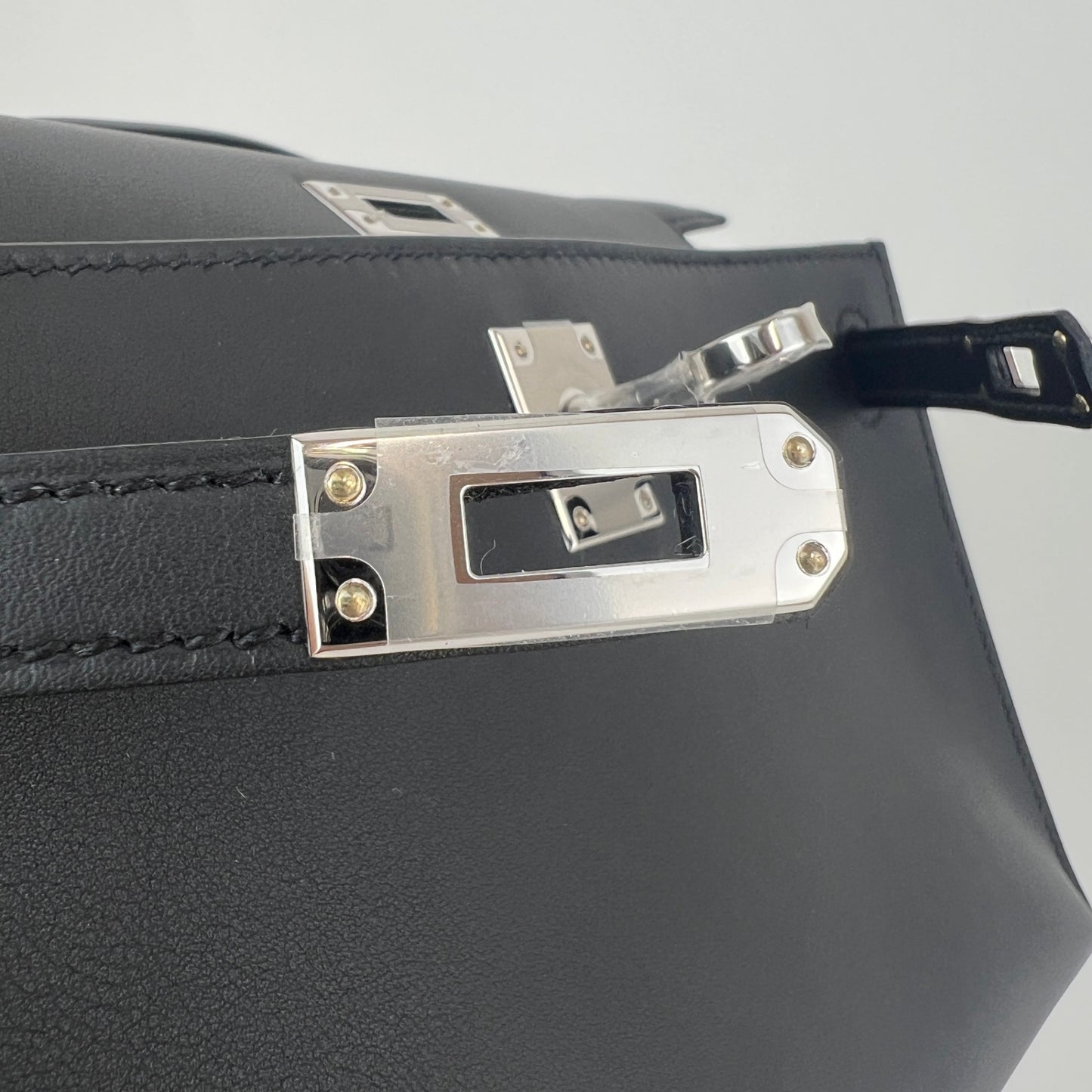 Pochette kelly ポシェットケリー Black ブラック Swift スイフト PHW シルバー金具 Stamp-K K刻印