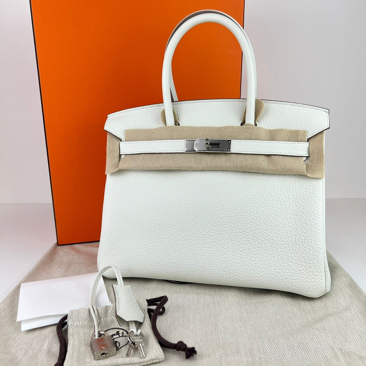 Birkin30 バーキン30 Stamp-B B刻印 Mushroom マッシュルーム PHW シルバー金具 Togo トゴ