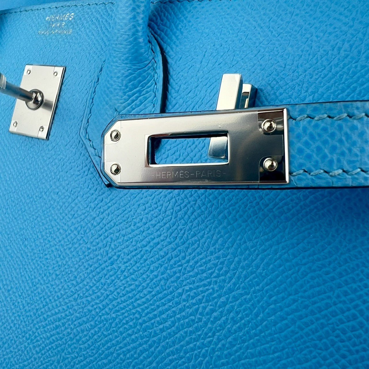Birkin25 sellier バーキン25 セリエ Celeste セレステ PHW シルバー金具 U刻 Epsom エプソン