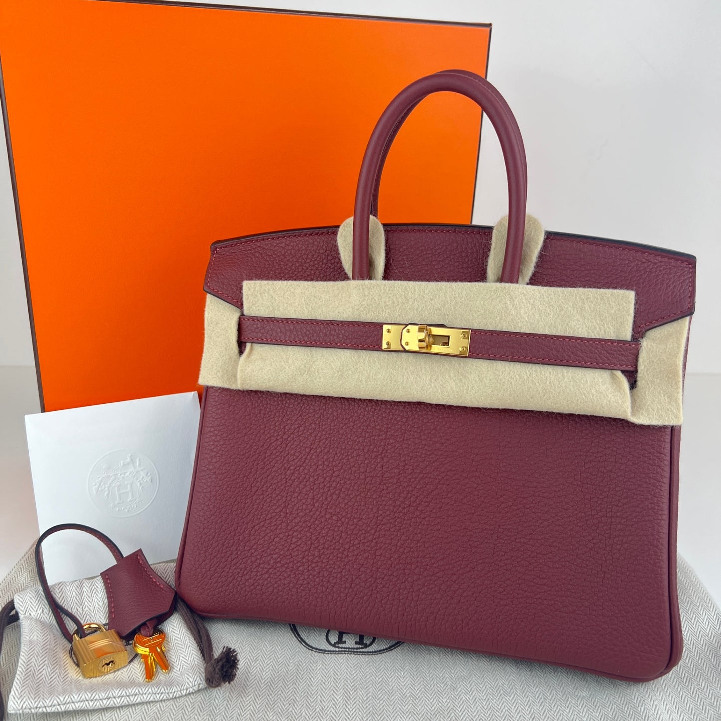 Birkin25 バーキン25 Rouge H ルージュアッシュ Togo トゴ GHW ゴールド金 Stamp-W W刻印