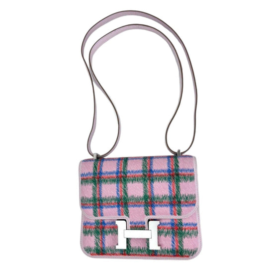 Constance mini tartan light コンスタンスミニ タータンライト Mauve pale モーヴペール Swift スイフト PHW シルバー金具 Stamp-K K刻印