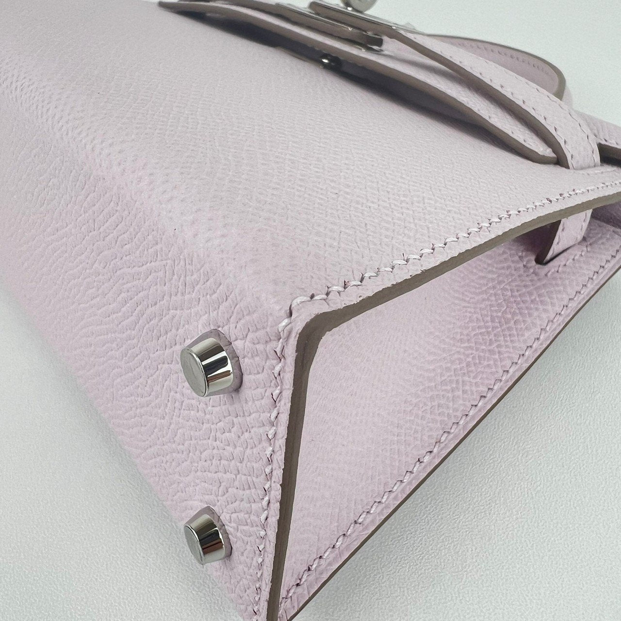 Mini kelly ミニケリー Mauve pale モーヴペール PHW シルバー金具 Stamp-B B刻