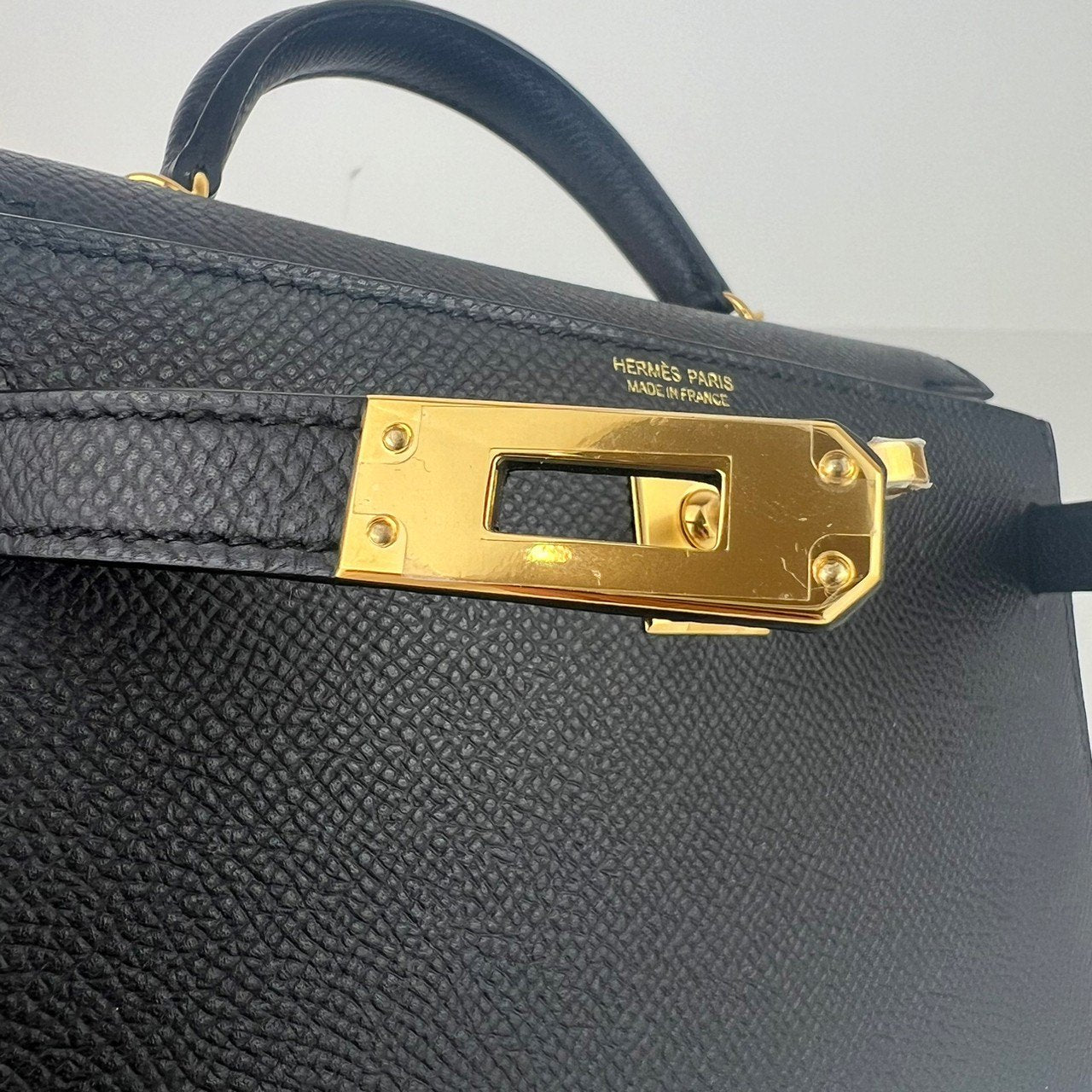 Mini kelly ミニケリー Black ブラック GHW ゴールド金具 Epsom エプソン Stamp-W W刻印