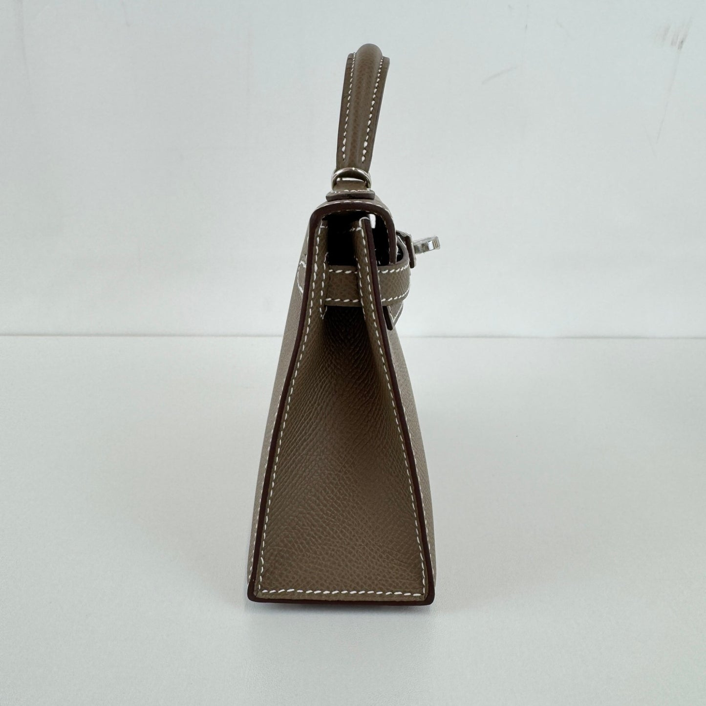 Mini kelly ミニケリー Etoupe エトープ PHW シルバー金具 Stamp-K K刻印 Epsom エプソン