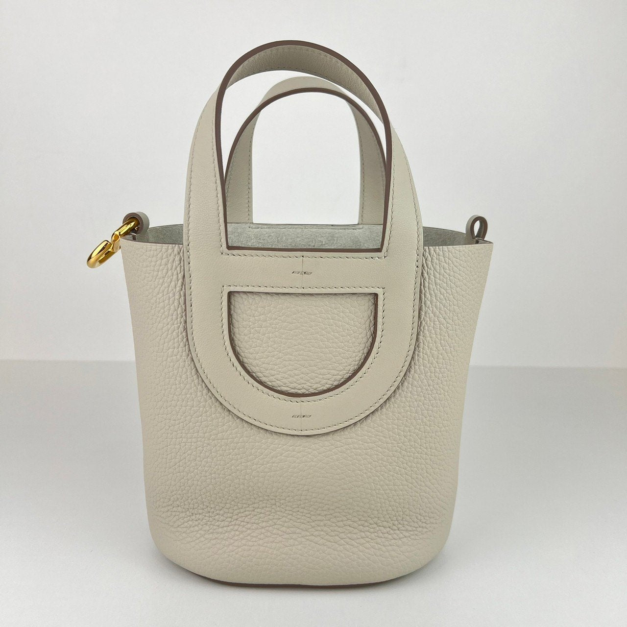 新品未使用 HERMES エルメス インザループ 18 IN THE ROOP 18 Craie クレ GHW ゴールド金具 Clemance トリヨンクレマンス B刻印 Stamp-B ハンドバッグ レディースバッグ