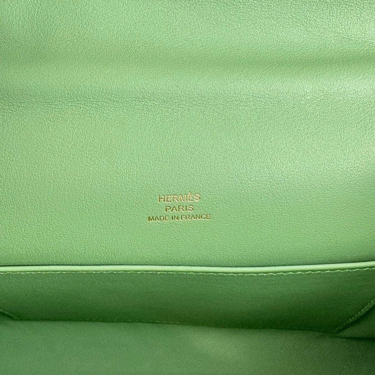Kelly pochette ケリーポシェット Vert criquet ヴェールクリケット Swift スイフト GHW ゴールド金具 Stamp-B B刻印