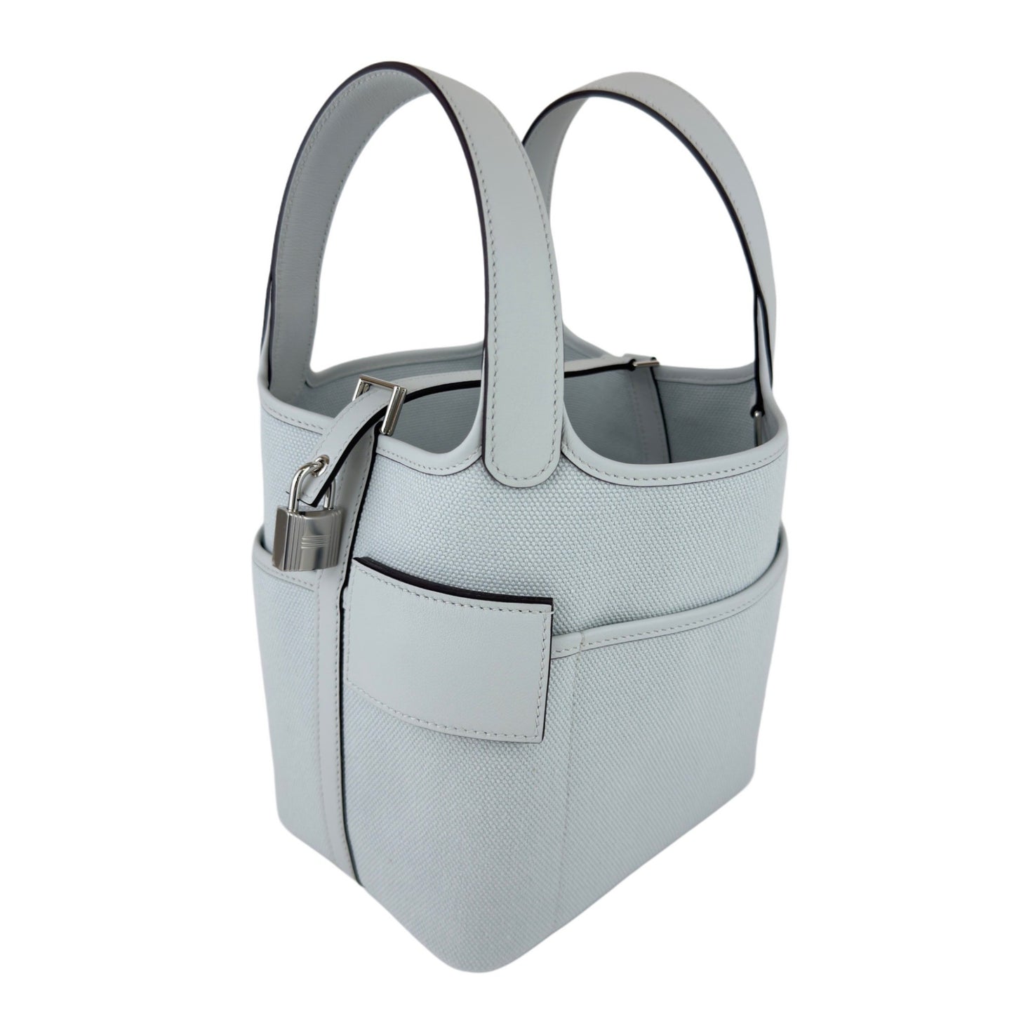 Picotin lock cargo PM ピコタンロックカーゴPM Gris platine グリプラチナ Toile goeland/Swift トワルゴエラン/スイフト PHW シルバー金具 Stamp-W W刻印