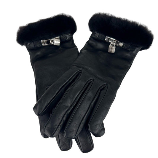 ケリー グローブ 手袋 ブラック ミンクファー 7~7.5センチ