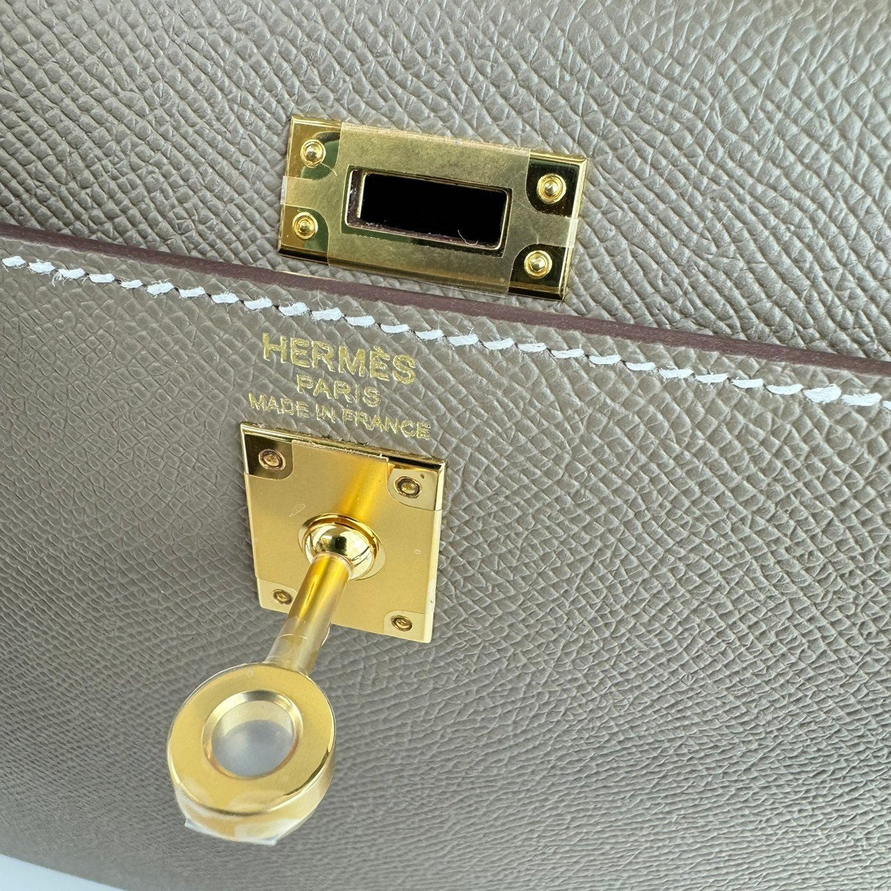 Kelly25 ケリー25 Etoupe エトープ Epsom エプソン GHW ゴールド金具 Stamp-W W刻印