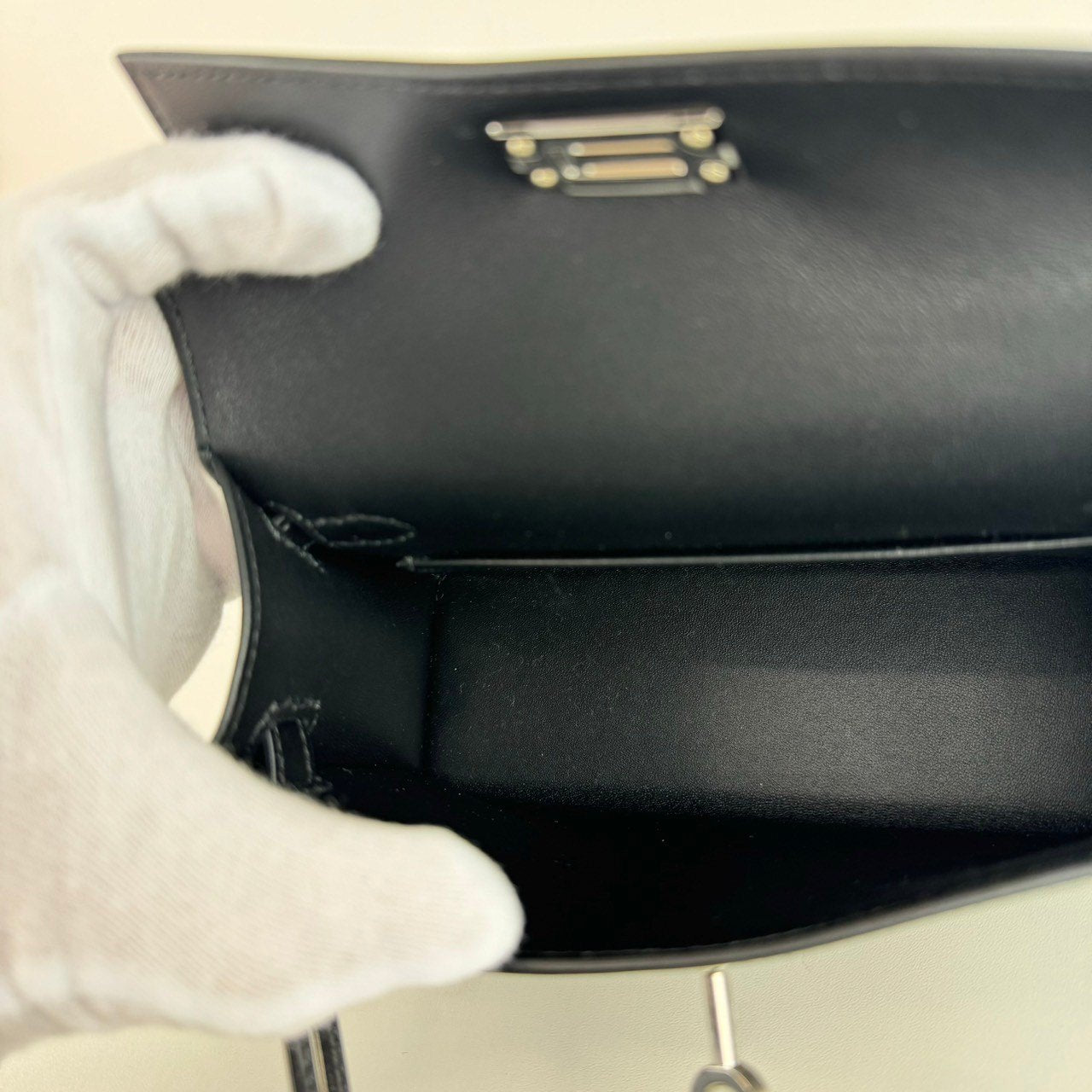 Mini kelly cheval de bois ミニケリー シュヴァル・ド・ボワ Black ブラック Tadelakt タデラクト PHW シルバー金具 Stamp-W W刻印