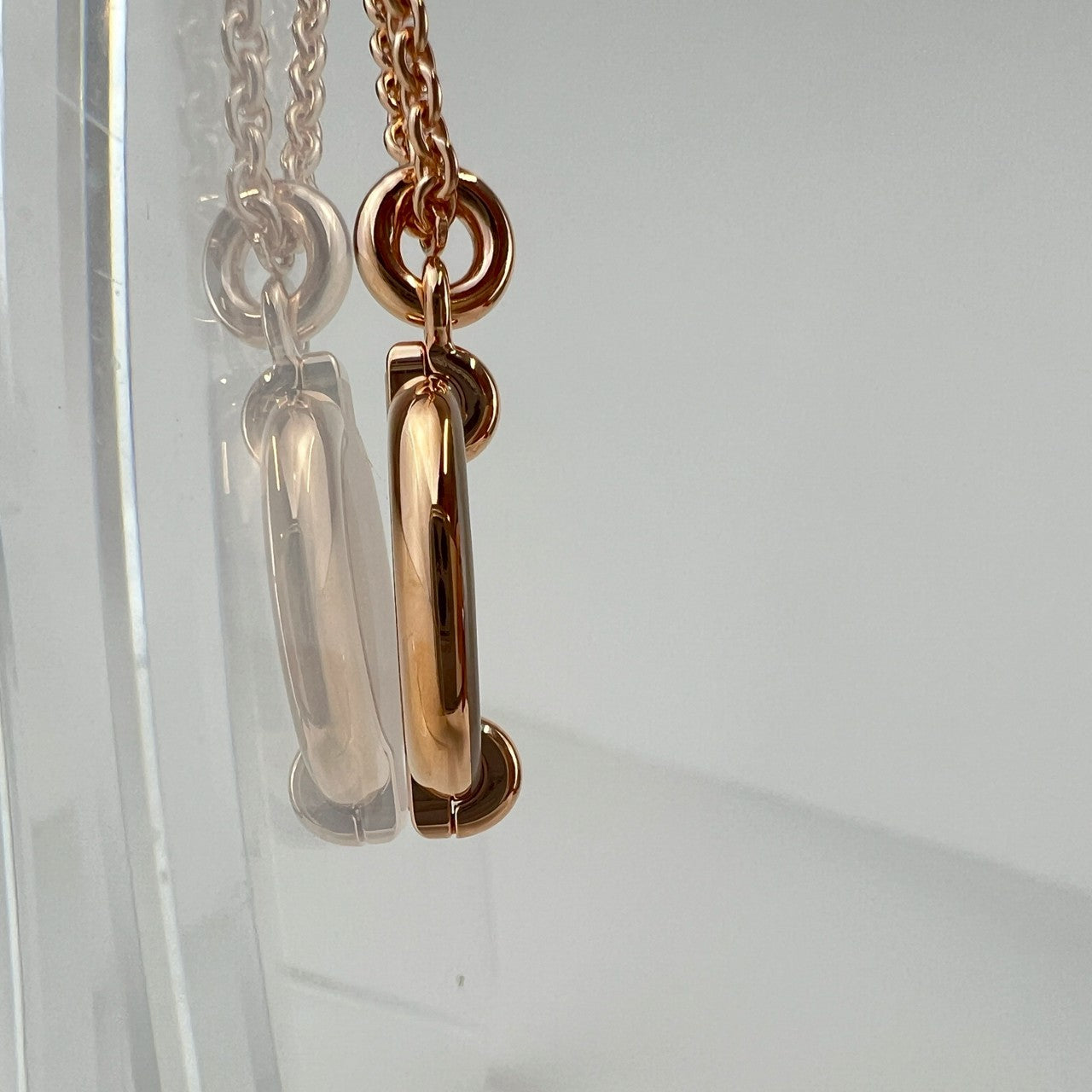 Hermès エルメス Mini Maillon pendant ミニ マイヨン ペンダント メタル Marron grace / Rosegold :マロングラッセ / ローズゴールド