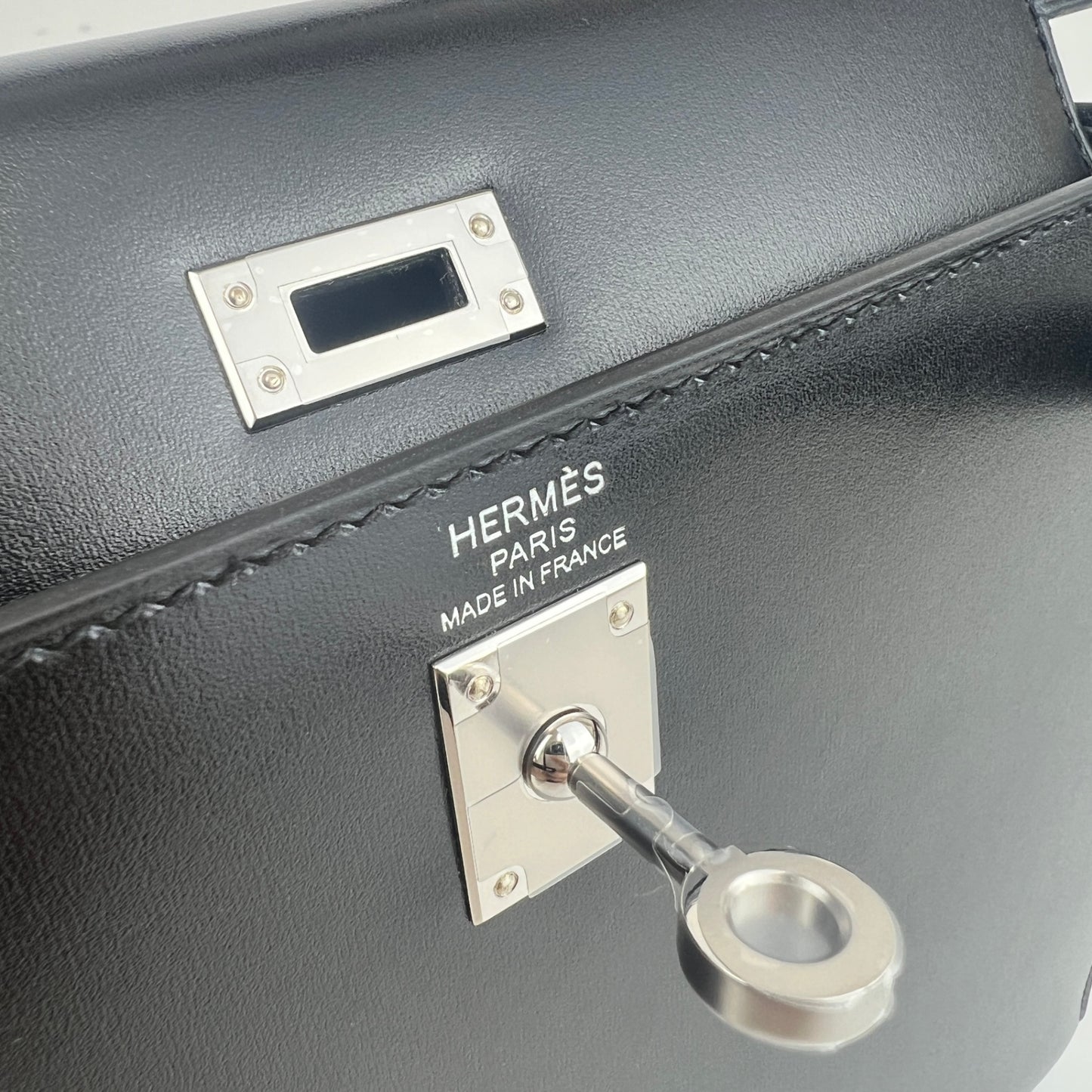 Hermès エルメス Kelly25 sellier ケリー25 セリエ Stamp-W W刻印 Box ボックス Black ブラック PHW シルバー金具