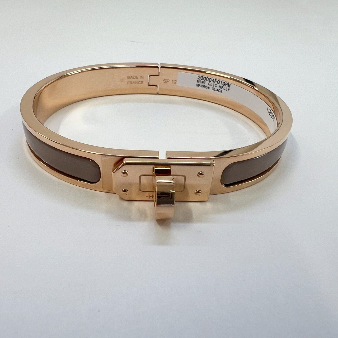 Mini clic kelly PM エナメルブレスレット ミニ・クリック・ケリー Marron grace マロングラッセ Rose gold plated ローズゴールドプレーテッド