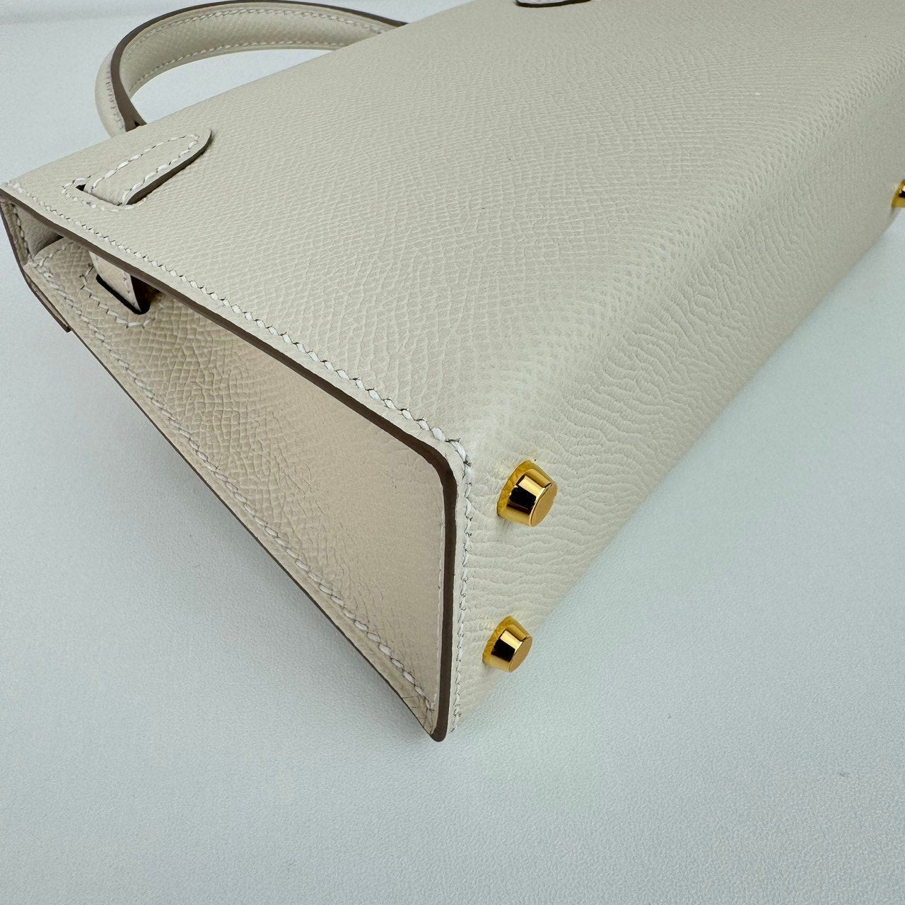 Mini kelly ミニケリー Craie クレ ゴールド金具 W刻 ハンドバッグ Epsom エプソン