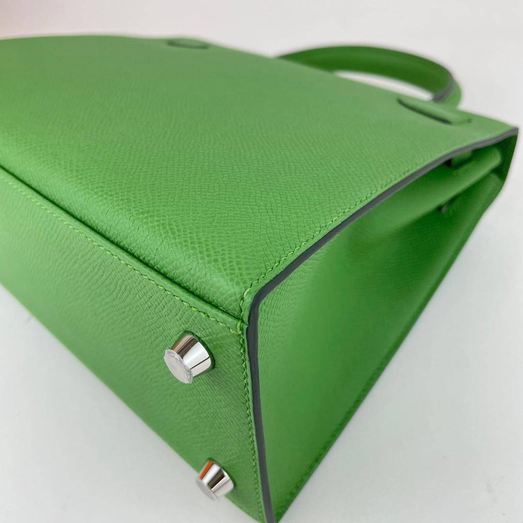 新品 HERMES エルメス Kelly25 ケリー25 Vert yucca ヴェールユッカ Epsom エプソン PHW シルバー金具 B刻