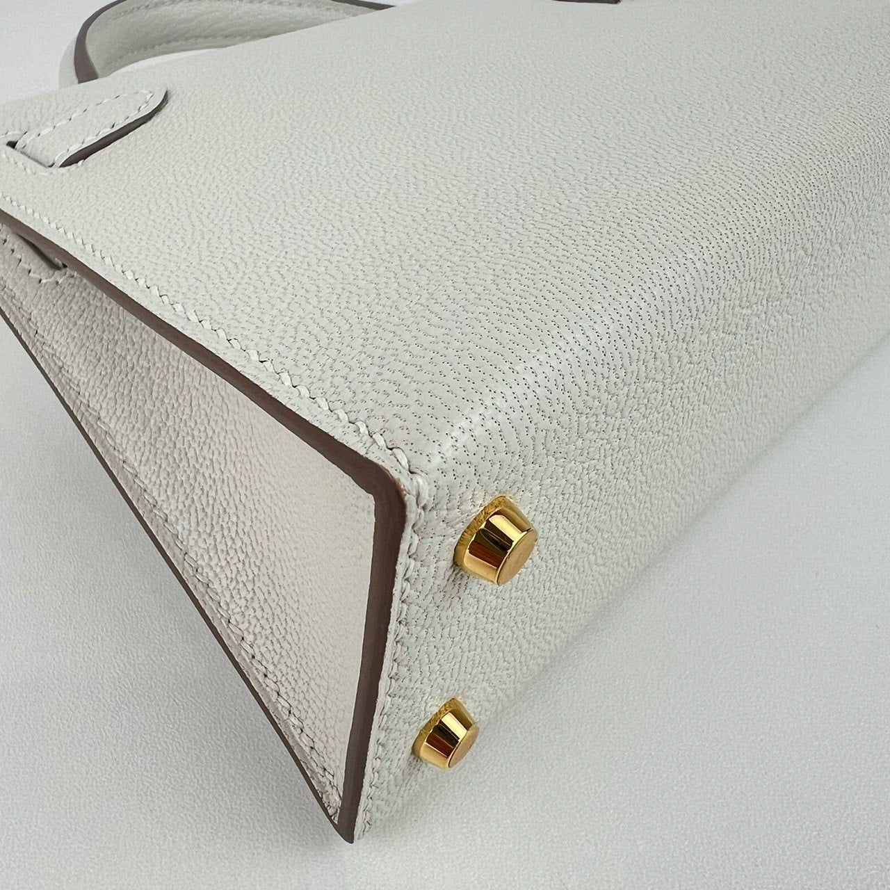 Mini kelly ミニケリー Mushroom マッシュルーム Chevre シェーブル GHW ゴールド金具 Stamp-U U刻印
