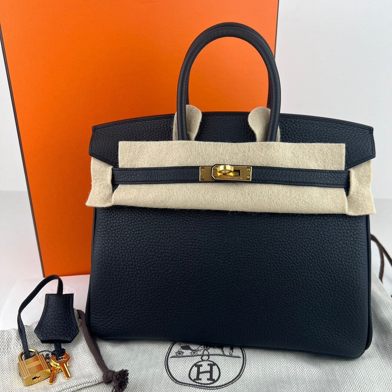 Birkin25 バーキン25 Black ブラック GHW ゴールド金具 W刻印 Togo トゴ