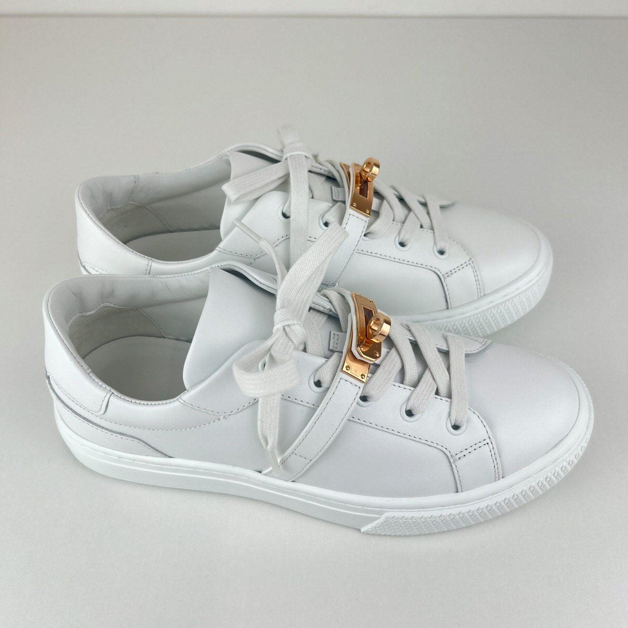 Sneaker DAY スニーカーデイ White ホワイト RGHW ローズゴールド金具 カーフスキン 38(25cm)