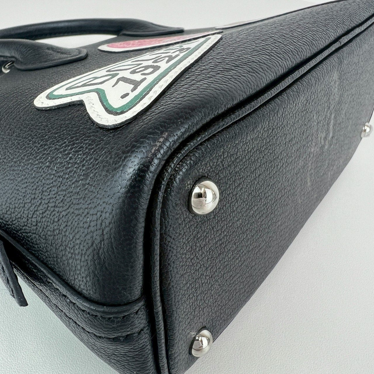 Hermès エルメス Bolide 1923 mini Pique Colle ボリード1923ミニ ピケ コレ 100周年記念モデル Stamp-W W刻印 Chevre シェーブル Black ブラック PHW シルバー金具