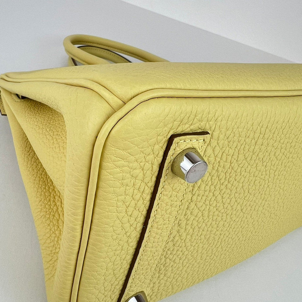 Birkin25 バーキン25 Jaune poussin ジョーヌプッサン PHW シルバー金具 Stamp-W W刻印