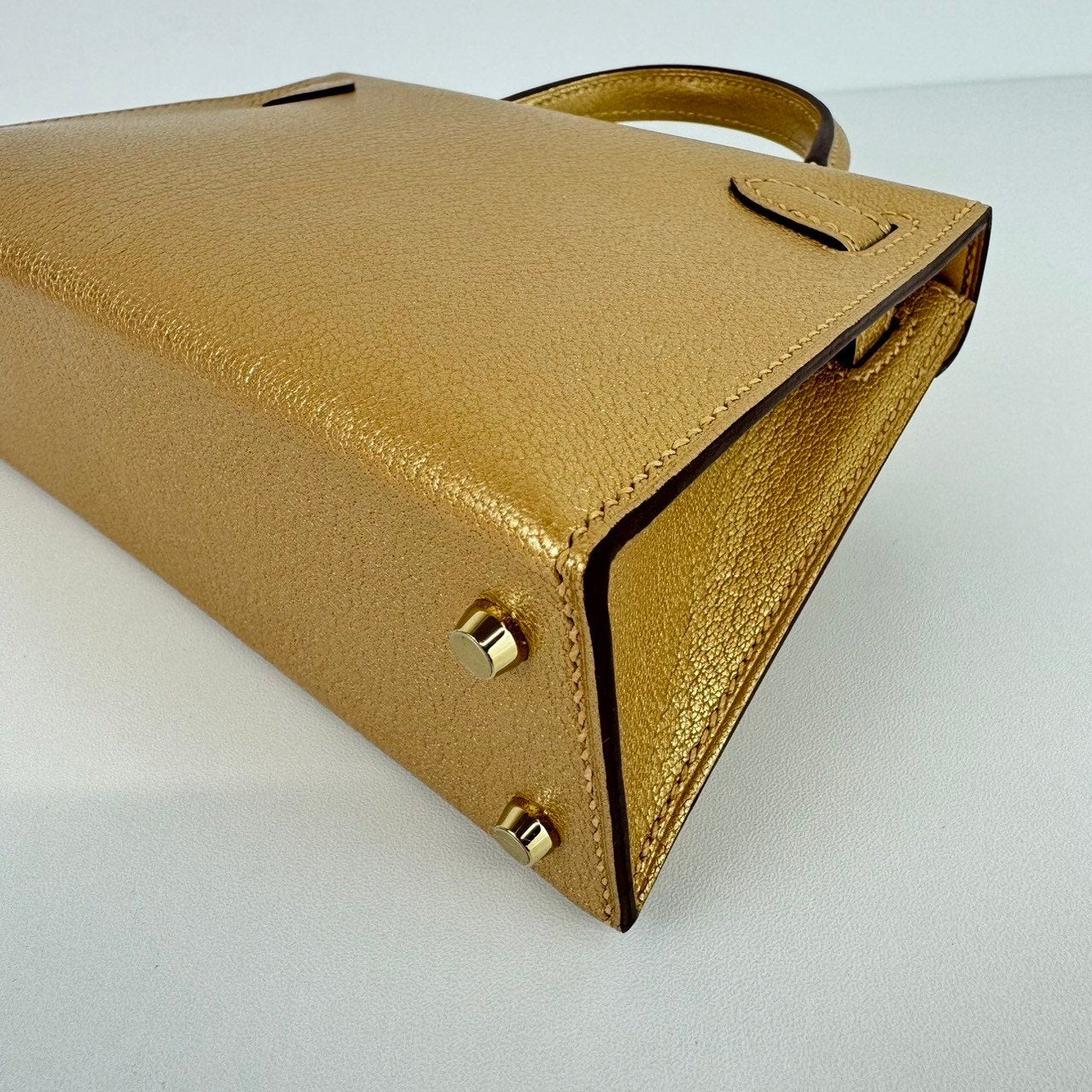 Mini kelly ミニケリー Dore ドレ Chevre シェーブル PMBHW シャンパンゴールド金具 Stamp-W W刻印
