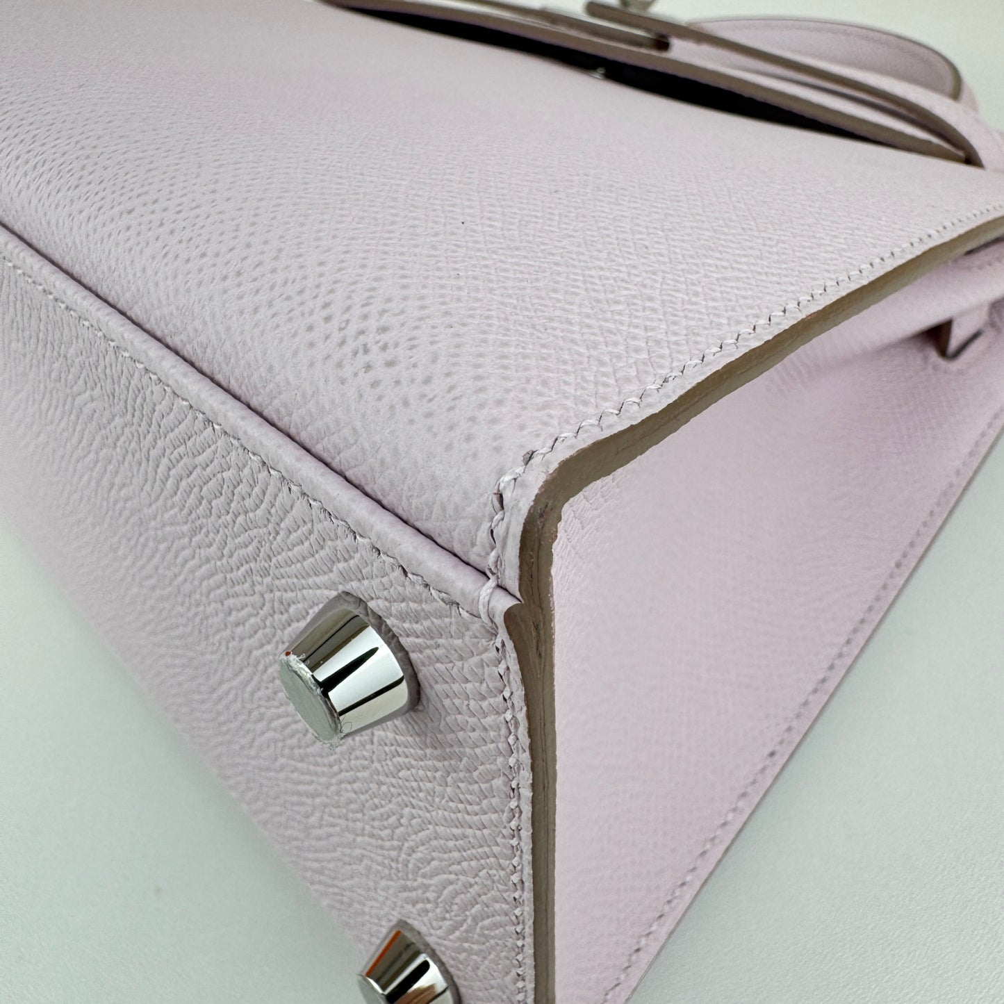 Kelly25 ケリー25 Stamp-B B刻印 Epsom エプソン Mauve pale モーヴペール PHW シルバー金具