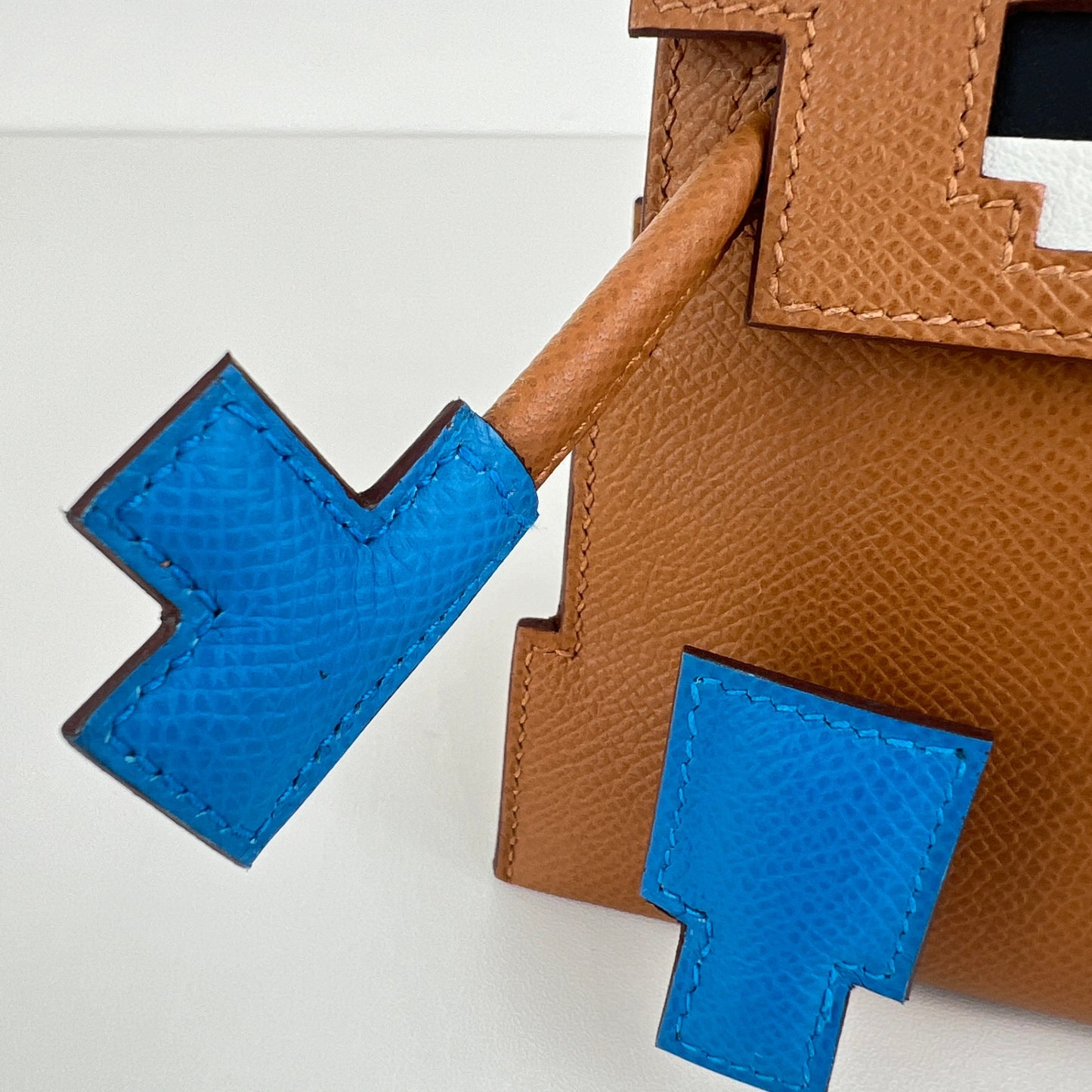 Kelly doll picto ケリードールピクト Gold/Bleu zanzibar ゴールド/ブルーザンジバル PHW シルバー金具 Epsom エプソン Stamp-W W刻印