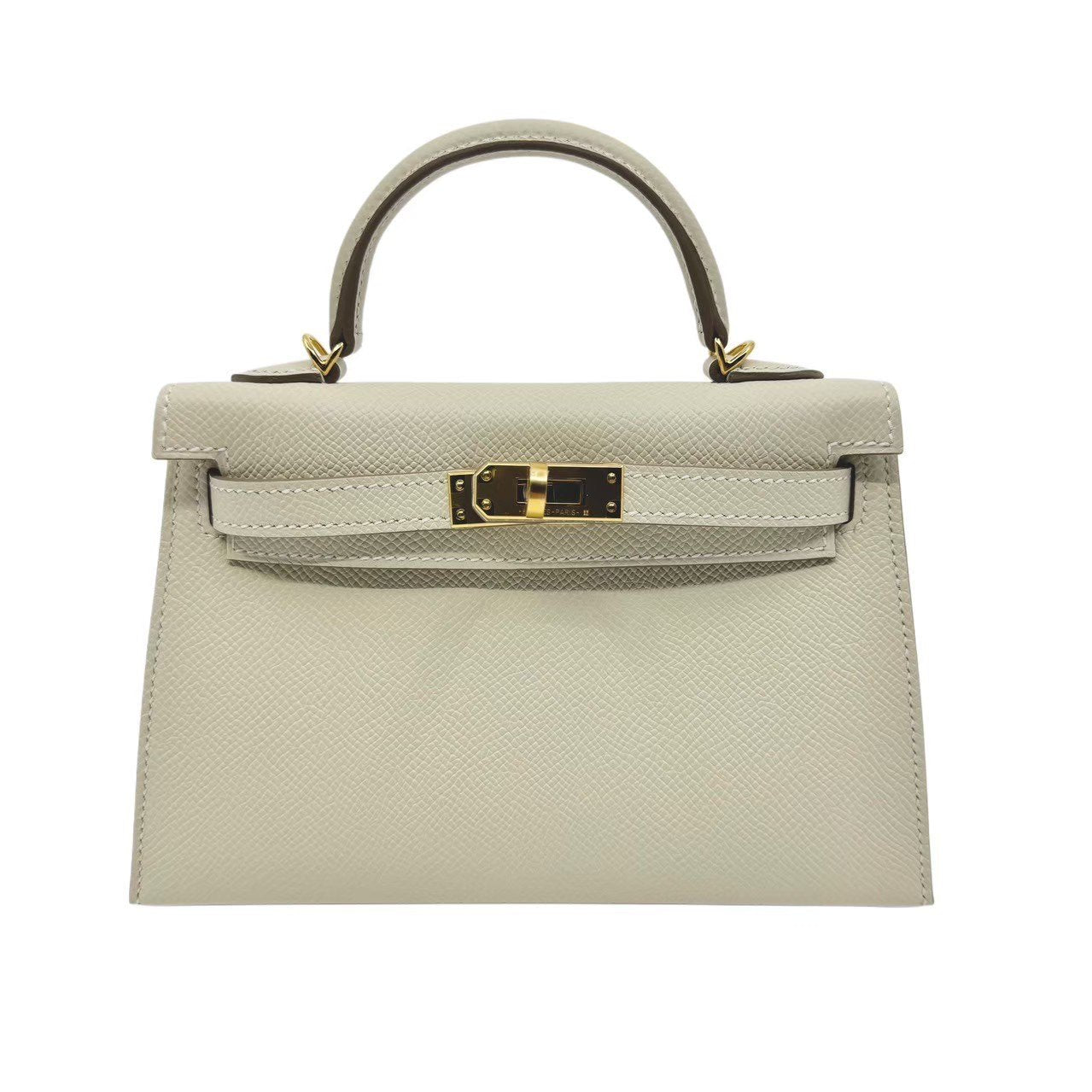 Mini kelly ミニケリー Stamp-W W刻印 Epsom エプソン Craie クレ GHW ゴールド金具
