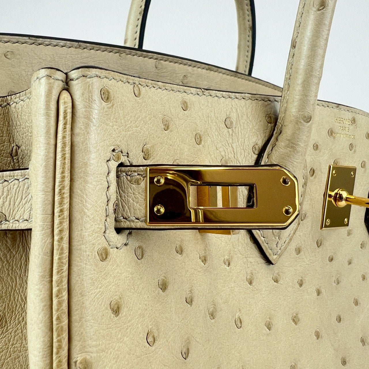 Hermès エルメス Birkin25 バーキン25 Stamp-Z Z刻印 Ostrich オーストリッチ Parchemin パルシュマン GHW ゴールド金具