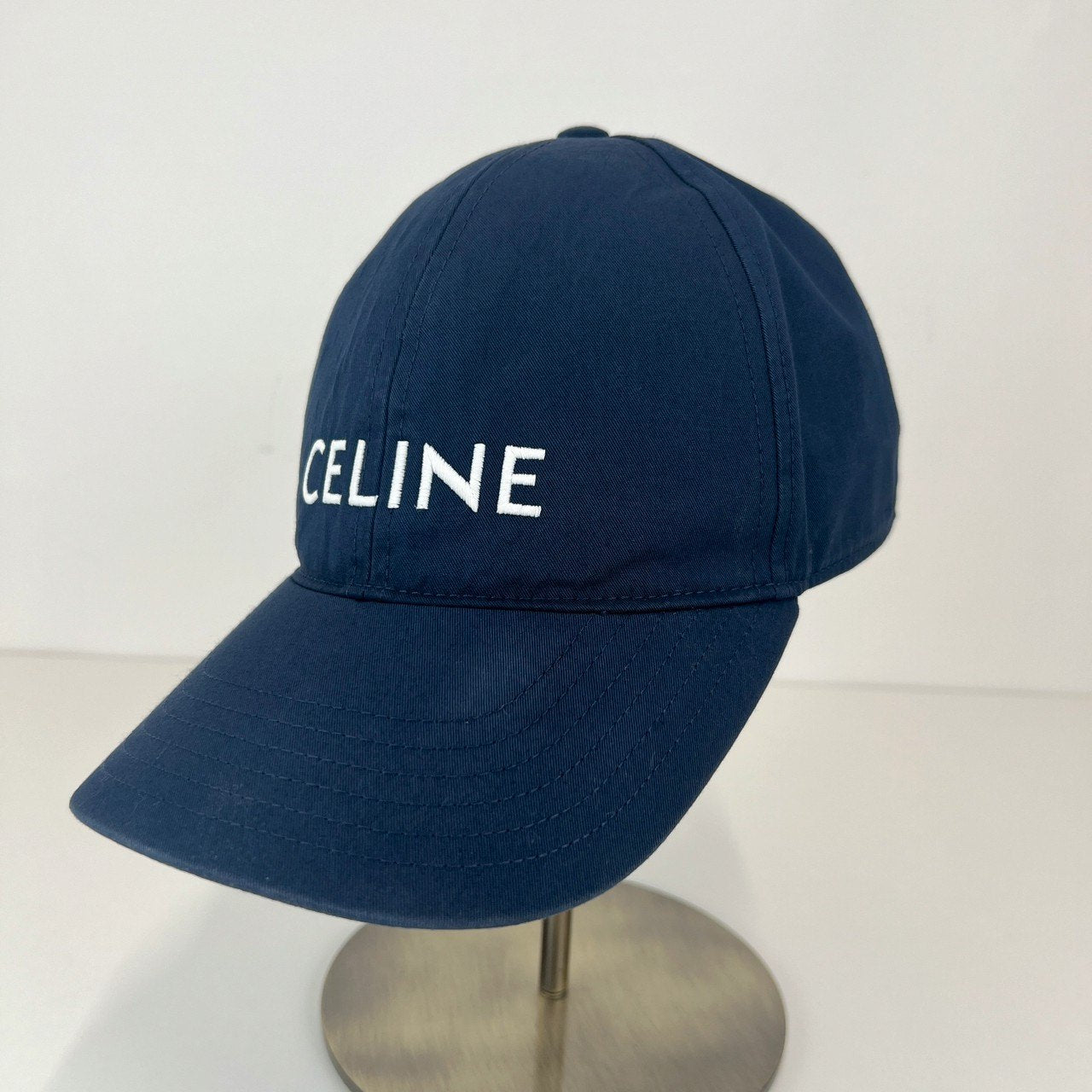 CELINE セリーヌ ベースボールキャップ 綿100% ネイビー