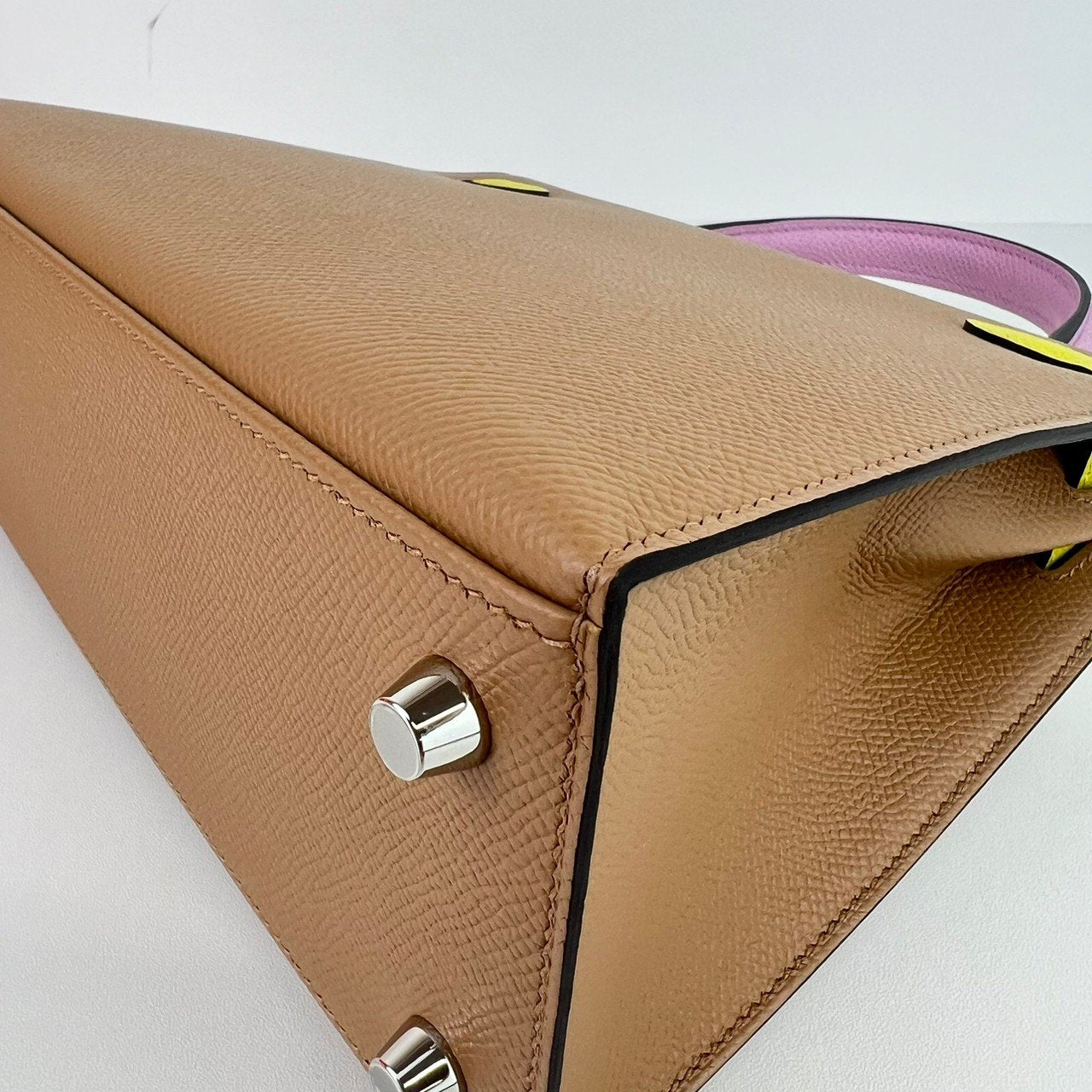 Kelly25 Toricolor ケリー25トリコロール Chai/Mauve sylvester/Lime チャイ/モーヴシルベストル/ライム PHW シルバー金具 Epsom エプソン Stamp-U U刻印