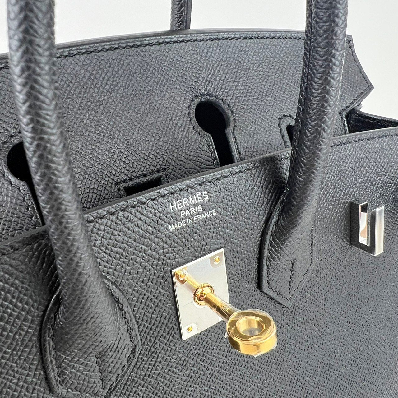 Birkin25 バーキン25 Black ブラック Epsom エプソン Electrum Hardwear エレクトラム金具 Stamp-W W刻印