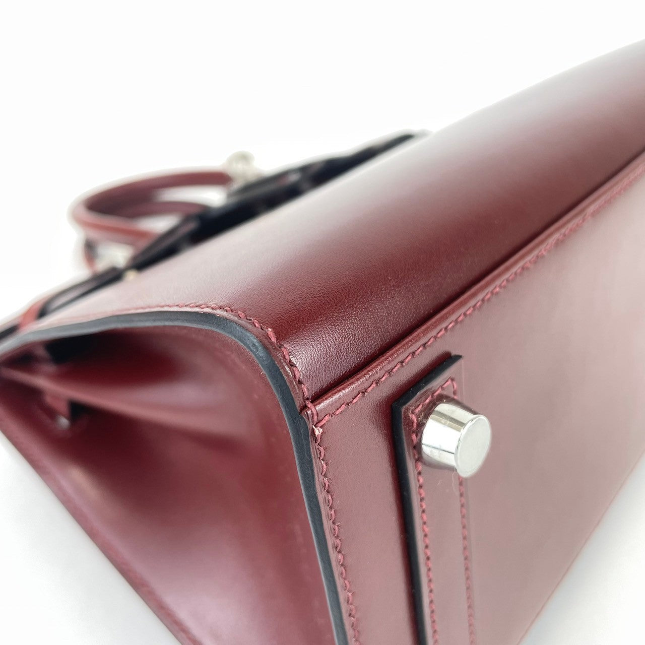 Birkin25 バーキン25 Sellier セリエ Rouge H ルージュ H Box calf ボックスカーフ PHW シルバー金具 U刻印