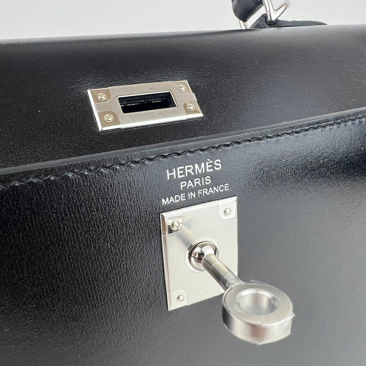 Kelly25 ケリー25 Black ブラック Boxcalf ボックスカーフ PHW シルバー金具 Stamp-W W刻印